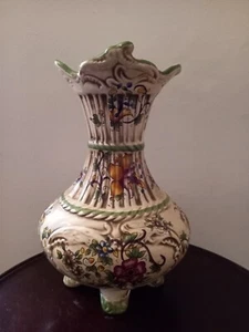 Vintage Capodimonte Italian Large Porcelain Hand Painted Floral Vase. - Picture 1 of 9