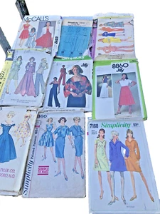 12 Women  Sewing Patterns USED McCalls Simplicity AS IS lot 4 - Picture 1 of 13