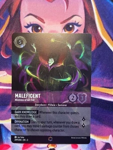 ENCHANTED Maleficent Mistress Of All Evil 209/204 Disney Lorcana INKLANDS - Picture 1 of 3
