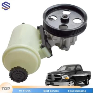 New Power Steering Pump w/ Pulley & Reservoir Fits for 09-10 Dodge Ram 1500 4.7L - Picture 1 of 8