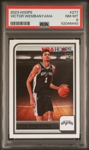2023 Panini Hoops Basketball #277 Victor Wembanyama PSA 8 graded Rookie card - Picture 1 of 2