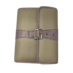 Franklin Covey Planner Size 4 Compact 4.25x 6.75 Cream Lilac Buckle Snap - Picture 1 of 14