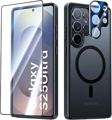 3in1 Hülle + Schutzglas für Samsung Galaxy S25 Plus Ultra Panzerfolie MagSafe 9H - Bild 1 von 4