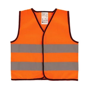 Giubbotto Alta Visibilità Bambini 3-4 Anni Arancione, Gilet Avvertimento Bambini Taglia 98/104 per Auto Bici - Foto 1 di 5