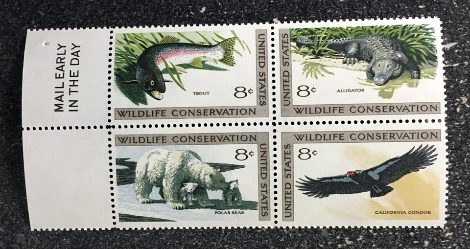 1971US #1427-1430 8c Wildlife Conservation - Early Mail Block of 4   Mint - Image 1 of 1