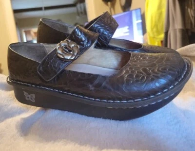 Alegria PAL-531 Mujer Paloma Negro Repujado Rosa Plano Talla 37 EE. UU. Talla 6/6,5  Foto 1 de 4