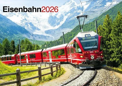 VERLAGSGRUPPE COLGANO Eisenbahn Kalender 2026 | Der Eisenbahnkalender | Kalender | 14 S. | Deutsch