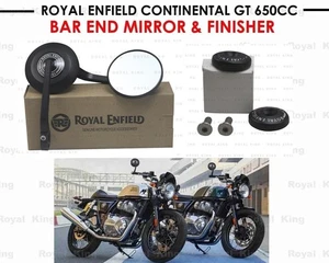 Black Bar End Mirror & "Finishers Fit For Royal Enfield Continental GT 650" - Bild 1 von 16