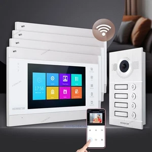 HOMSECUR 7" WIFI Video Door Phone Intercom Doorbell Auto Snapshot 4 Families HD - Picture 1 of 10
