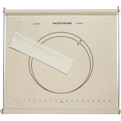 Non-Stick Pastry Cloth Frame Rolling Pin Cover Set, Collapses, Measuring Guides - Image 1 of 4