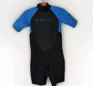 🌊 Traje de neopreno ONeill Reactor II corto 2 mm azul surf playa océano juventud 12 agua usado en excelente estado - Imagen 1 de 11