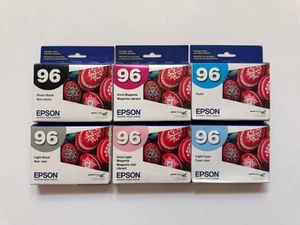 2020/2024 NIB 6 GENUINE Epson 96 T096 ink For R2880 T0961/2/3/5/6/7 - Picture 1 of 5