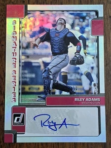 2022 Donruss Riley Adams Silver Holo Signature Series Auto #SS-RA - Picture 1 of 2