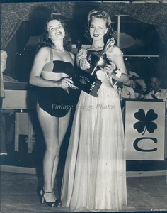 1945 Wanda Chennault First Prize Jeni Freeland Award Miss Miami Press Photo 7X9 - Picture 1 of 2