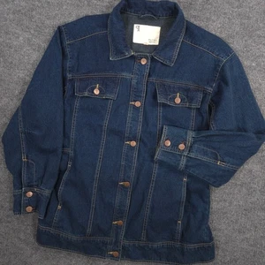 Anthropologie Pilcro Korsett Longline Jeansjacke Damen L blau Utility Chore - Bild 1 von 12