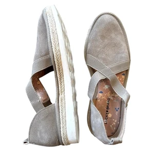 Lucky Brand beige Wildleder Slipper Schuhe Größe 8,5 M bequem Freizeit klassisch adrett - Bild 1 von 7
