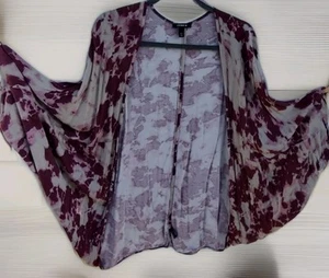 Torrid Kaftan Bezug Damen 1X/2X lila & grau Batik fließend Boho Festival - Bild 1 von 6