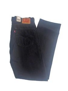 Levi 505 Regular Fit Jeans, Black 100 % Cotton, Size 36X34 Authentic - Picture 1 of 3