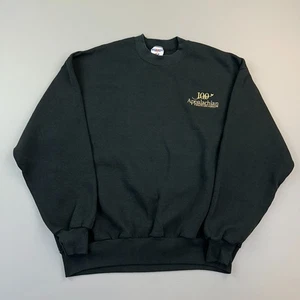 Vintage Appalachian State Mountaineers Sweatshirt Mens Large Black 100 Year Logo - Picture 1 of 11
