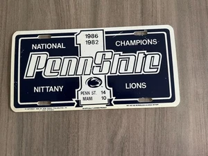 Penn State Nittany Lions Nummernschild EUC NCAA National Champs 82 & 86 #1 - Bild 1 von 8