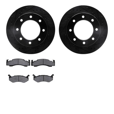 For Plymouth PB350 81 Drilled & Slotted Front Brake Kit w Semi-Metalic Pads Foto 1 de 2