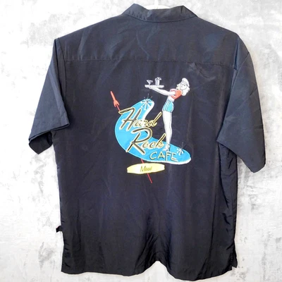Camisa Hard Rock Café Para Hombre XXL Maui Cóctel Bar Camarera Club Nocturno Ambiente Años 50 Foto 1 de 4