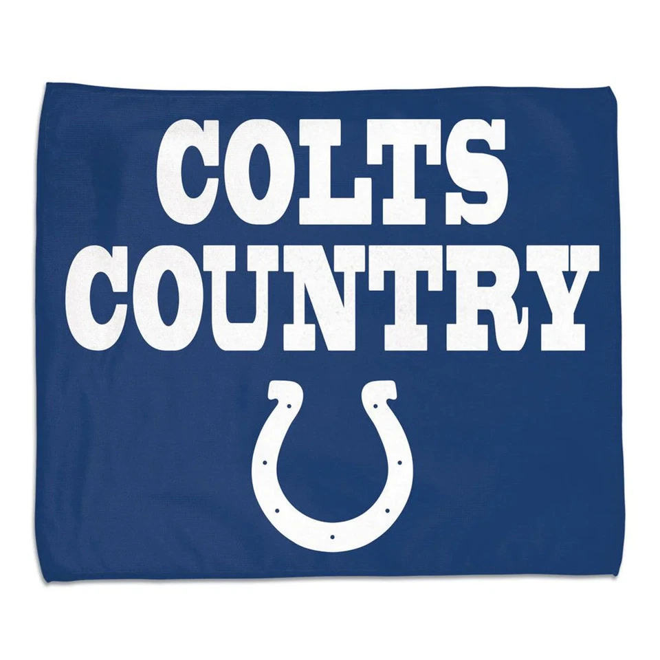 Indianapolis Colts Towel 15x18 Rally Style Full Color - Image 1 of 1