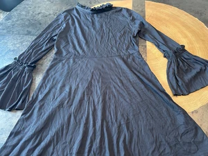 TOPSHOP ABITO DONNA MANICA A CAMPANA A COSTINE 12 CAPRICCI GYPSY GRUNGE - Foto 1 di 9