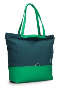 due Fiorella shopper shopper borsa a tracolla borsa petrolio blu verde nuova - Foto 1 di 1