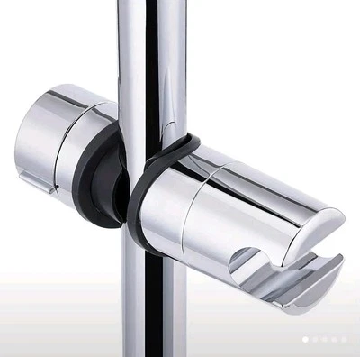 Universal Adjustable Shower Head Holder Rail Bracket Chrome ABS UK Stock