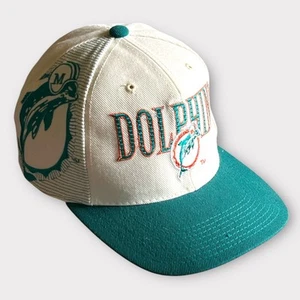 Vintage 90s Miami Dolphins Sports Specialties Pro-Line Hat Shadow Spellout Laser - Picture 1 of 10