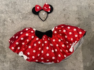 Disney Store Minnie Mouse Tween rojo tutú y diadema disfraz 11 12 puntos de Halloween Foto 1 de 4