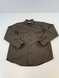 Filson Wool Shirt Mens Small Olive Green CPO Overshirt Shacket Button Front - Picture 1 of 12