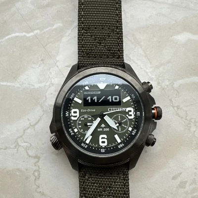 Citizen Promaster Land Analog-Digital Green Dial Men's Watch JV1005-02W - Image 1 of 4