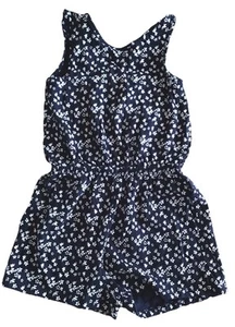 F&F Black Mix Floral Shortie Jumpsuit Age 6-7 Years FREE POST - Picture 1 of 3