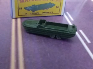 Matchbox Lesney #55a DUKW Amphibian with Reproduction Box Grey Wheels  - Picture 1 of 6