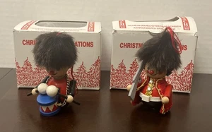 Steinbach Juego de 2 Tambor y Reina Guardia Madera Cascanueces Ornamento Hecho a Mano - Imagen 1 de 20