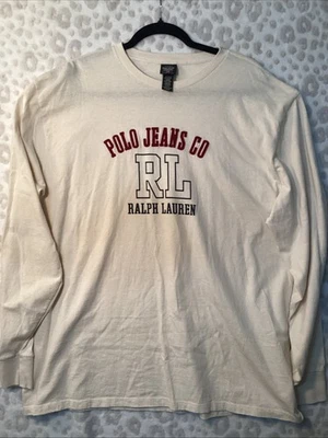 Ralph Lauren Polo Jeans Company Men Long Sleeve T-Shirt Xtra Large 100% Cotton - Image 1 of 4