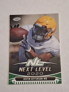 2020 JUSTIN JEFFERSON SAGE HIT NEXT LEVEL GREEN ROOKIE CARD RC #95 VIKINGS LSU  - Picture 1 of 2