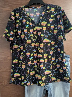 SIZE XL UNBRANDED Multi-Colored Short Sleeve Scrub INVPV211-RL - Image 1 of 3