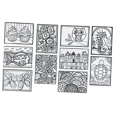  Mini Carteles de Arte de Terciopelo, 10 cada uno de 10 Diseños, Diseños Variedad Pack de Minis Foto 1 de 4