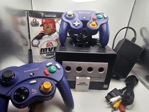 Nintendo GameCube Black Console DOL-001 Bundle W/ 2 Controllers Cords Mem Tested - Picture 1 of 18