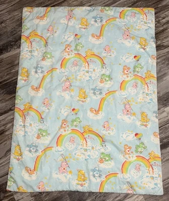 Manta edredón vintage Care Bears bebé niño 56X42 en lectura pequeños agujeros para manchas Foto 1 de 4