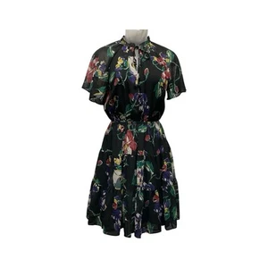 Lauren Ralph Lauren 2P Georgette Flatterärmel Fit and Flare Kleid skurril - Bild 1 von 12