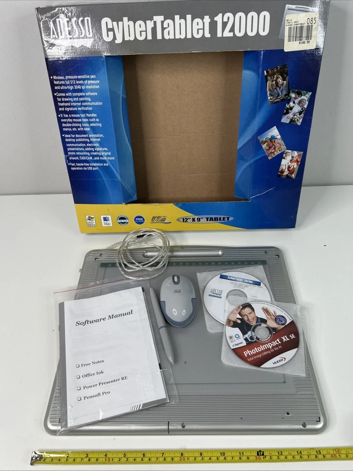 Adesso Cyber Tablet 12000 12”x9” Complete w/ Pen, Software & Mouse. Never Set Up - Image 1 of 4