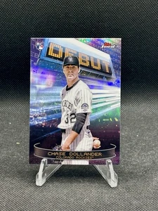2025 Topps Finest Debut - Chase Dollander #D-27 (RC) Refractor Colorado Rockies - Picture 1 of 2