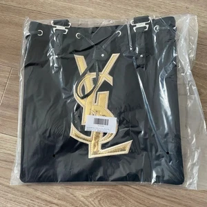 New Yves Saint Laurent Tote Bag Cosmetics Logo Bags Black Novelty Japan Rare New - Picture 1 of 7