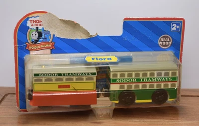 Flora Sodor Tramways & Flora's Tram Thomas & Friends Wooden Railway Trains New - Image 1 of 4