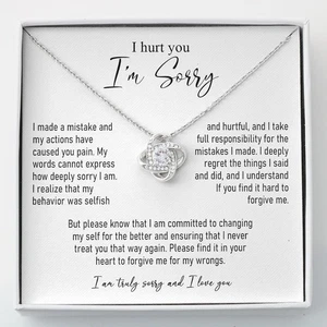Entschuldigung Geschenk für sie Halskette, Vergebung Geschenk für Frau, Entschuldigung Halskette Geschenk - Bild 1 von 4