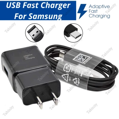 Fast Charger Wall Power Adapter USB Type C Phone Charge Cable For Samsung Galaxy - Image 1 of 4